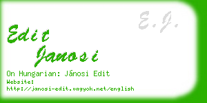 edit janosi business card