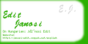 edit janosi business card